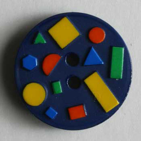 Navy confetti button
