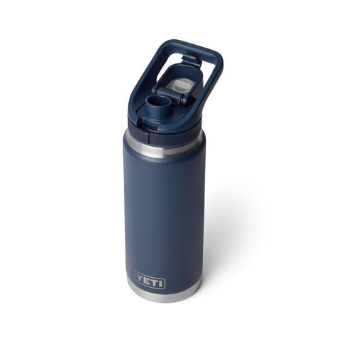 Yeti Rambler 26 oz Bottle with flip chug cap in navy