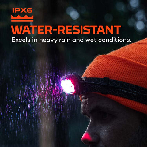 Water-resistance info for NEBO Illumatrace blood tracker Headlamp