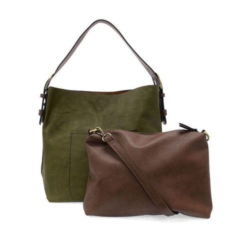 Joy Susan Classic Hobo handbag in olive brine