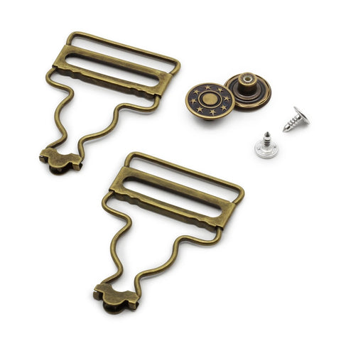 Dritz 1.25-inch Overall Buckles with No-Sew Buttons