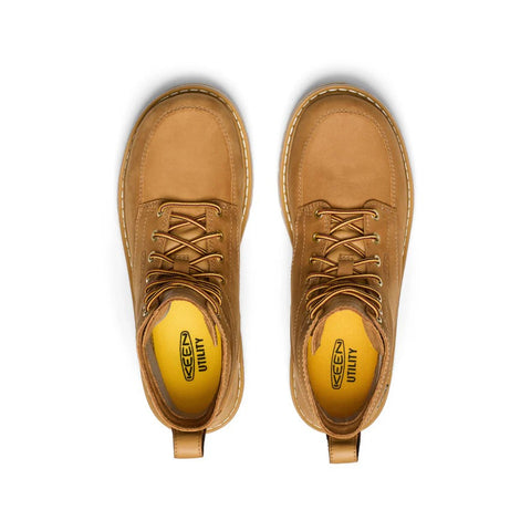 Top view of Keen men's San Jose 6 inch waterproof soft toe work boots