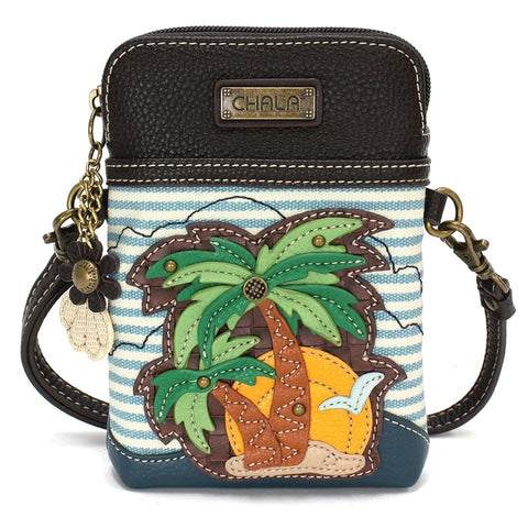 Palm tree cell phone crossbody bag