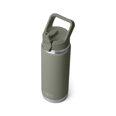 Yeti Rambler 26 oz Water Bottle with Straw Cap in pampa green