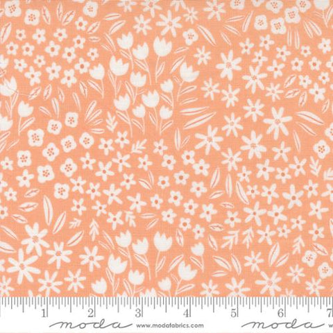 peach, Blossoms and Blooms Collection Small Floral Cotton Fabric 39052