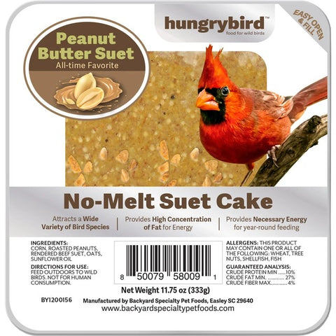Hungrybird Peanut Butter No-Melt Suet cake