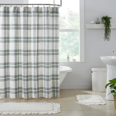 pine green, Plaid Shower Curtain 80