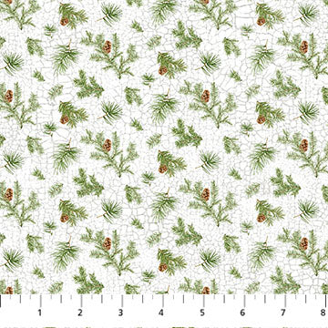 pinecones, Winter Woodland Cotton Fabric Collection 288