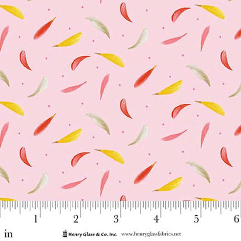 pink, Bloomscape Collection Tossed Petal Cotton Fabric 2431