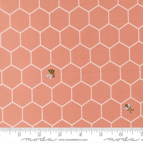 pink, Blossoms and Blooms Collection Bumble Bee Cotton Fabric 39057