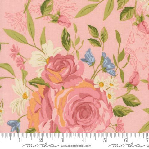 pink, My Secret Garden Collection Rose Garden Cotton Fabric 20980