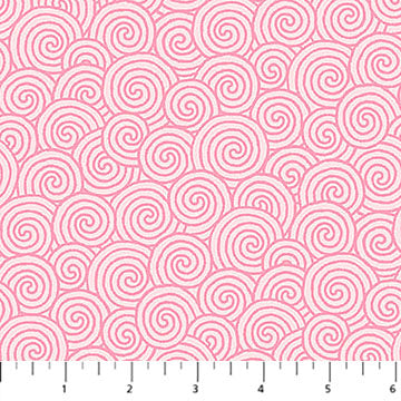 pink, Quilting in Bloom Swirls Cotton Fabric 28840