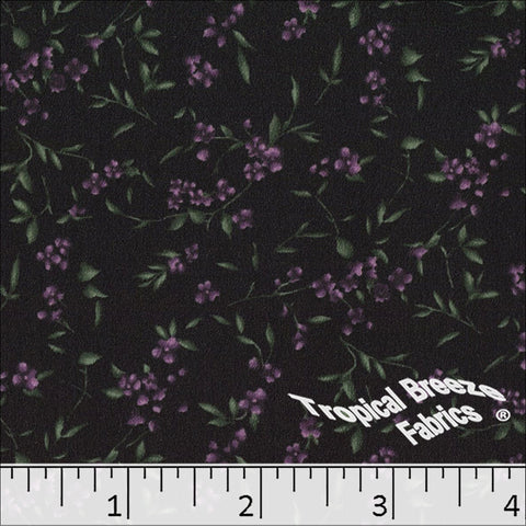 plum, Stretch Crepe Print Polyester Fabric 042625