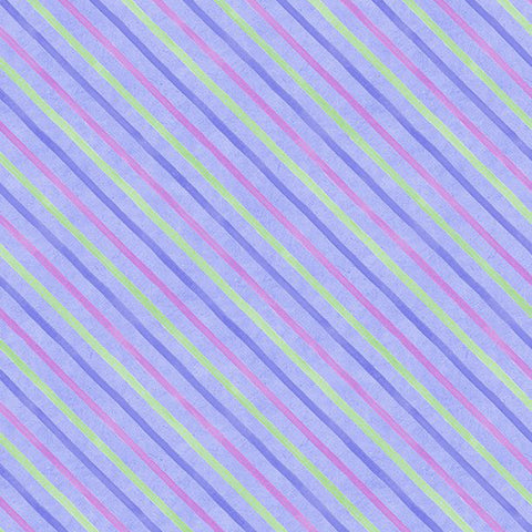 purple, Pansy Fields Collection Diagonal Stripes Cotton Fabric 28667