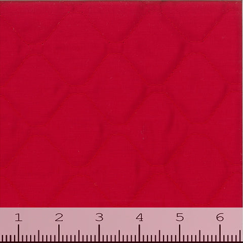 red, Single Face Solid Quilted Fabric 262