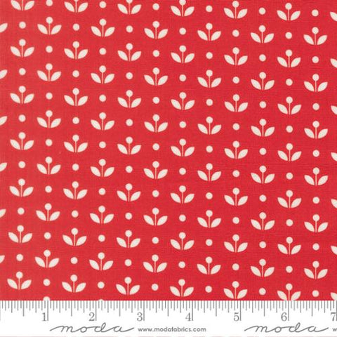 red, Bloomsberry Collection Mayfair Ditsy Cotton Fabric 55357