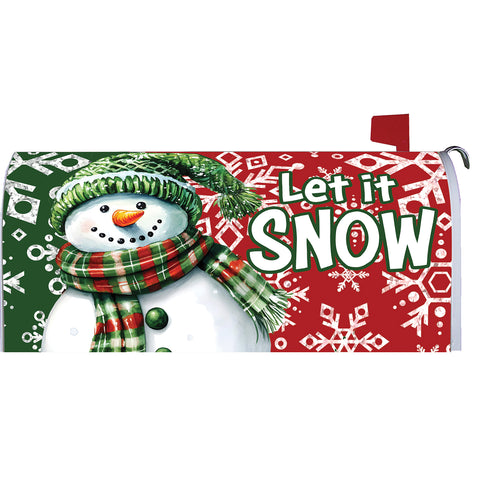Red & Green Snowman mailbox makeover