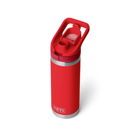 Yeti Rambler 18 oz Bottle with flip chug cap in rescue red