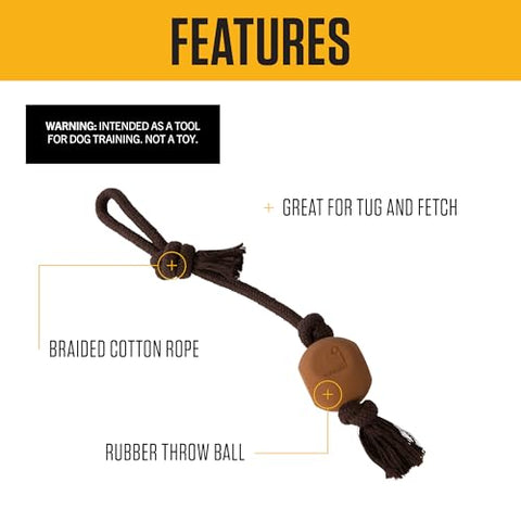 Carhartt Rubber Ball Dog Pull in Carhartt Brown showing details