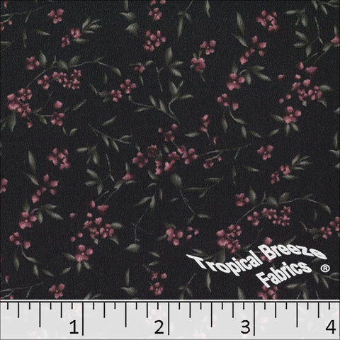 rose, Stretch Crepe Print Polyester Fabric 042625