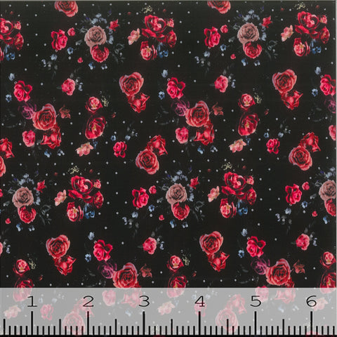 roses, Nylon Spandex Swimsuit Fabric GS1