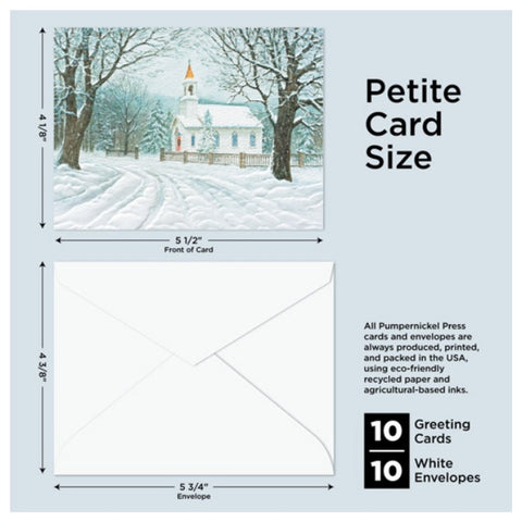 Information about Pumpernickel Press Rural Church petite Christmas Cards