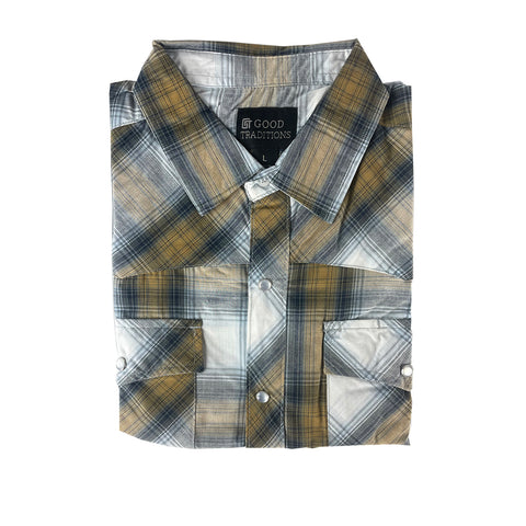 rust, Denver Men's Short-Sleeve Western Shirt 24529