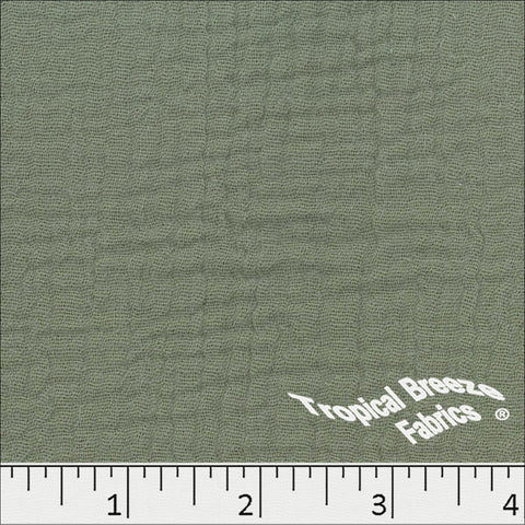 sage, Cotton Crinkle Fabric 102610