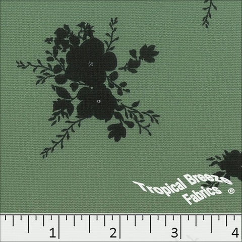 sage, Tamara Knit Floral Print Fabric 578612