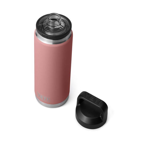 Sandstone pink YETI Rambler 26 oz bottle with chug cap