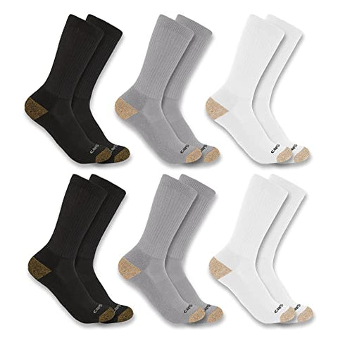 Assorted Men's Midweight Crew Sock 6-Pack SC1136M