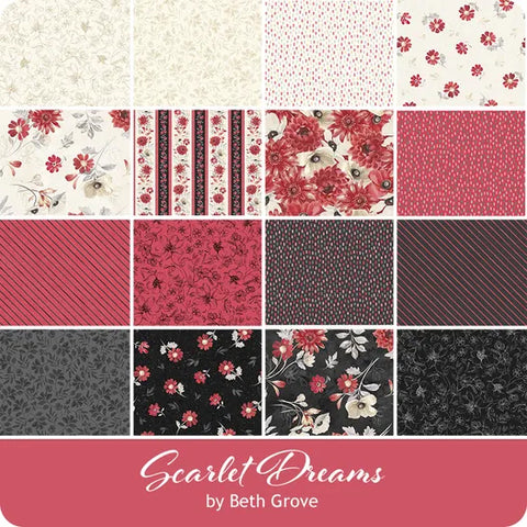 Scarlet Dreams Collection 40 Karat Crystals Cotton Fabric 840-879-840