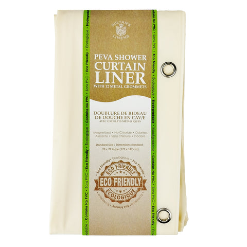 Ecru PEVA Shower Curtain Liner