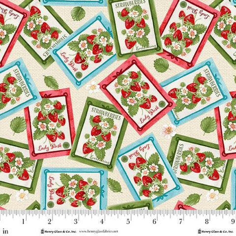 seed packs, Berry Besties Collection Cotton Fabric 22