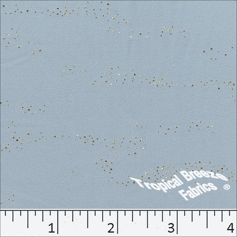 slate blue, Double Brushed Foil Knit Print Fabric 572614