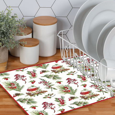 snow-capped winter drying mat