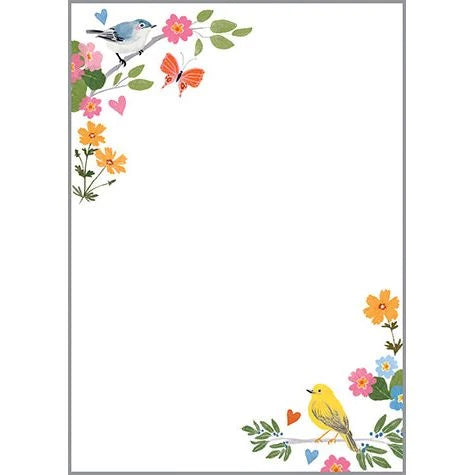 songbirds and flowers, Memo Pads 542 