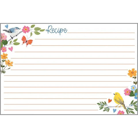 songbirds and flowers, Recipe Cards, 20-Pack 561-51