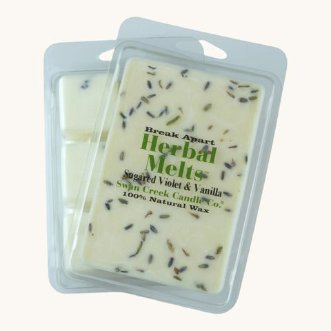 sugarded violet and vanilla herbal melts