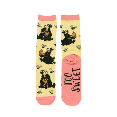 Lazy One women's crew sock with Sweet Dreams pattern