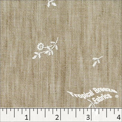 tan, Medley Paint Print Polyester Fabric 042629