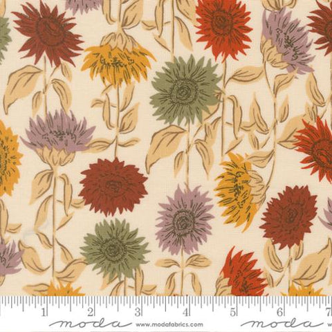 tan, Windfall Collection Sunflower Field Cotton Fabric 45651