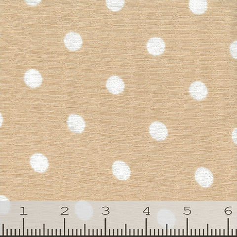 tan, Tanisha Polka Dot Print Fabric FA166