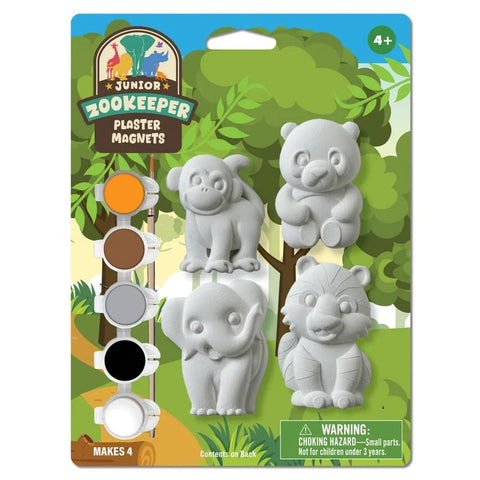 Jr. Zookeeper - 4-Pack Plaster Magnets Paint Kit 22558