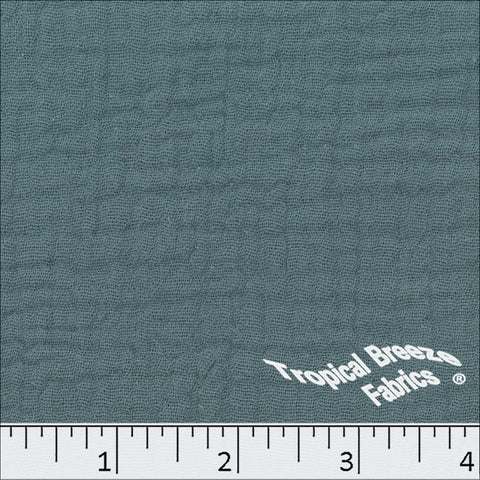 teal, Cotton Crinkle Fabric 102610