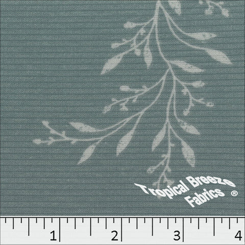 teal, Poly Rayon Knit Print Dress Fabric 578616