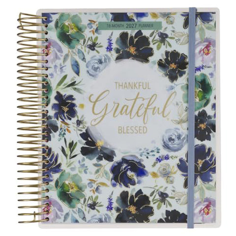 thankful, grateful, blessed, 2027 Spiral 18-Month Planner APL11
