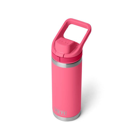 Yeti Rambler 18 oz Bottle with flip chug cap in tropical pink