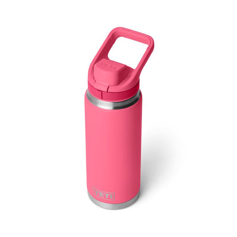 Yeti Rambler 26 oz Bottle with flip chug cap in tropical pink