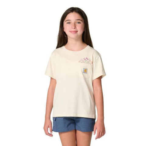 turtledove, Girls' Short Sleeve Garden Pocket Tee Shirt CA7202